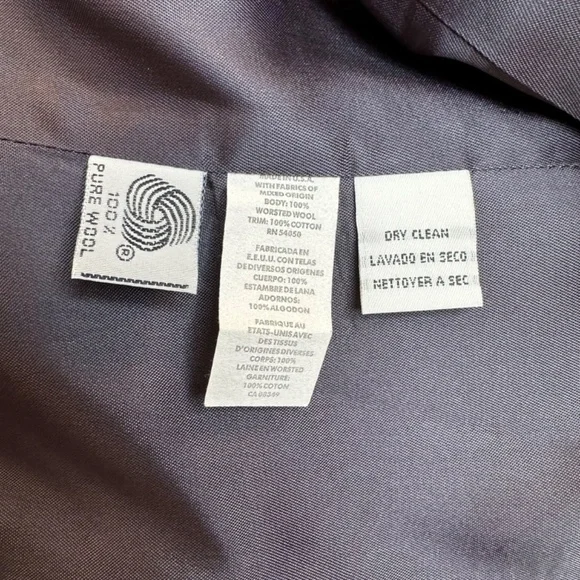 Jones New York Navy Wool double breasted military inspired blazer.  SZ 10 EUC! - Picture 13 of 13